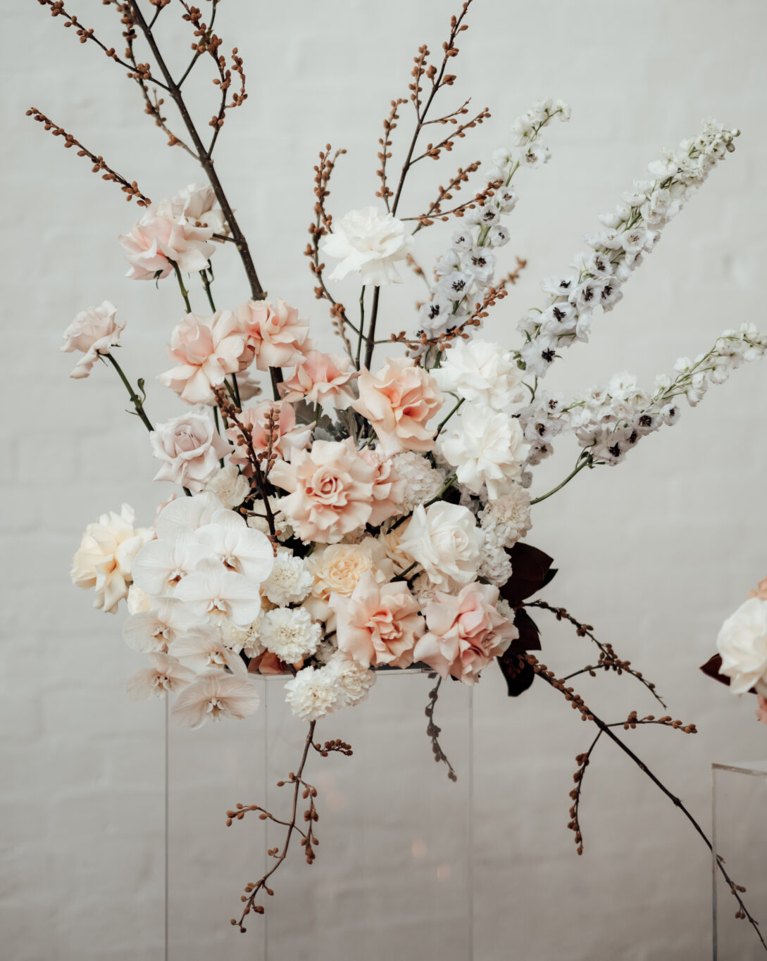 Melbourne Wedding Florist, Anatomy of Flowers, Plinth installation