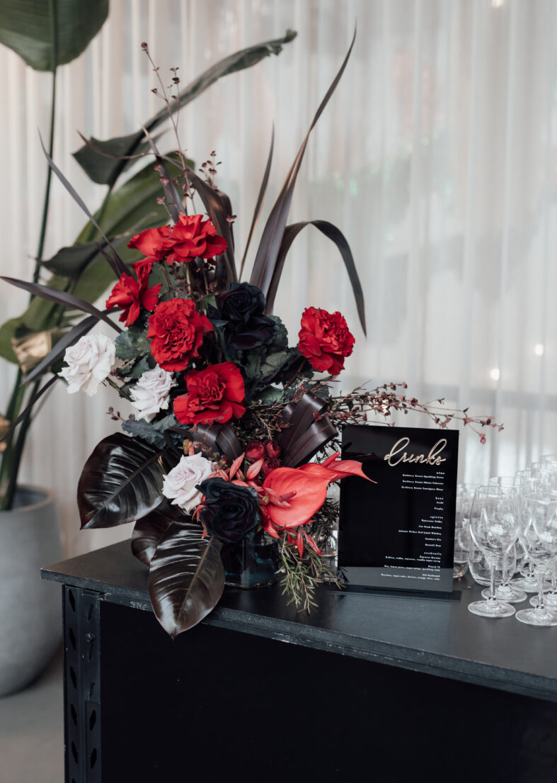 Brunswick Event Florist, Anatomy of Flowers, Bar arrangement